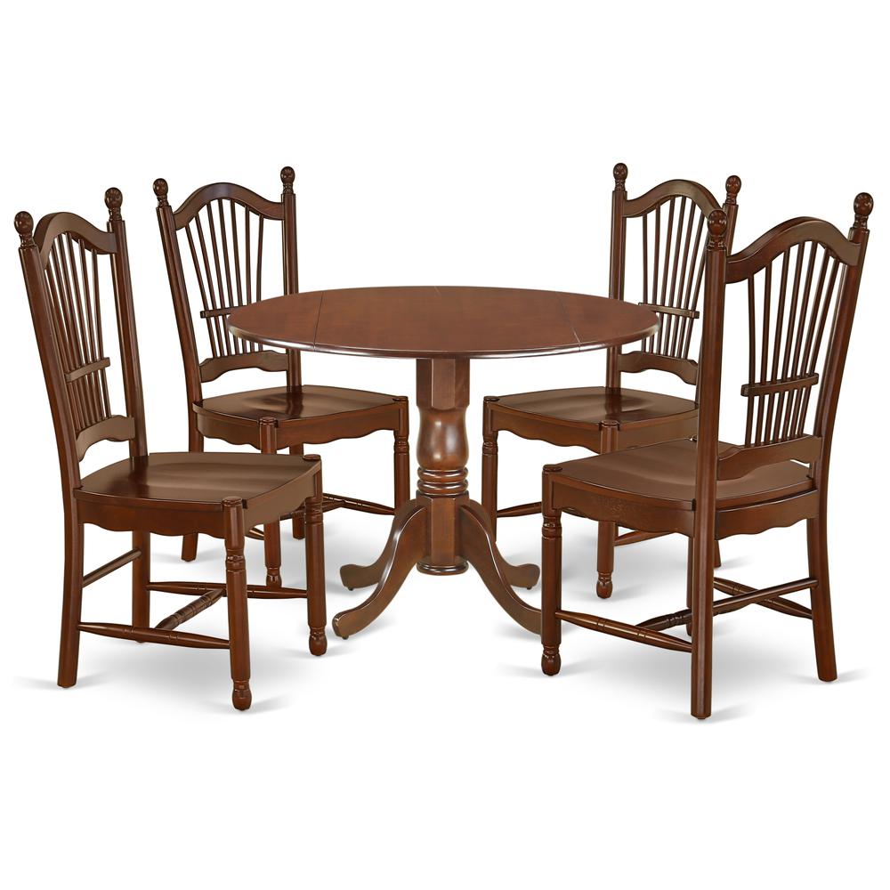 Dining Room Set Mahogany, DLDO5-MAH-W. Picture 1