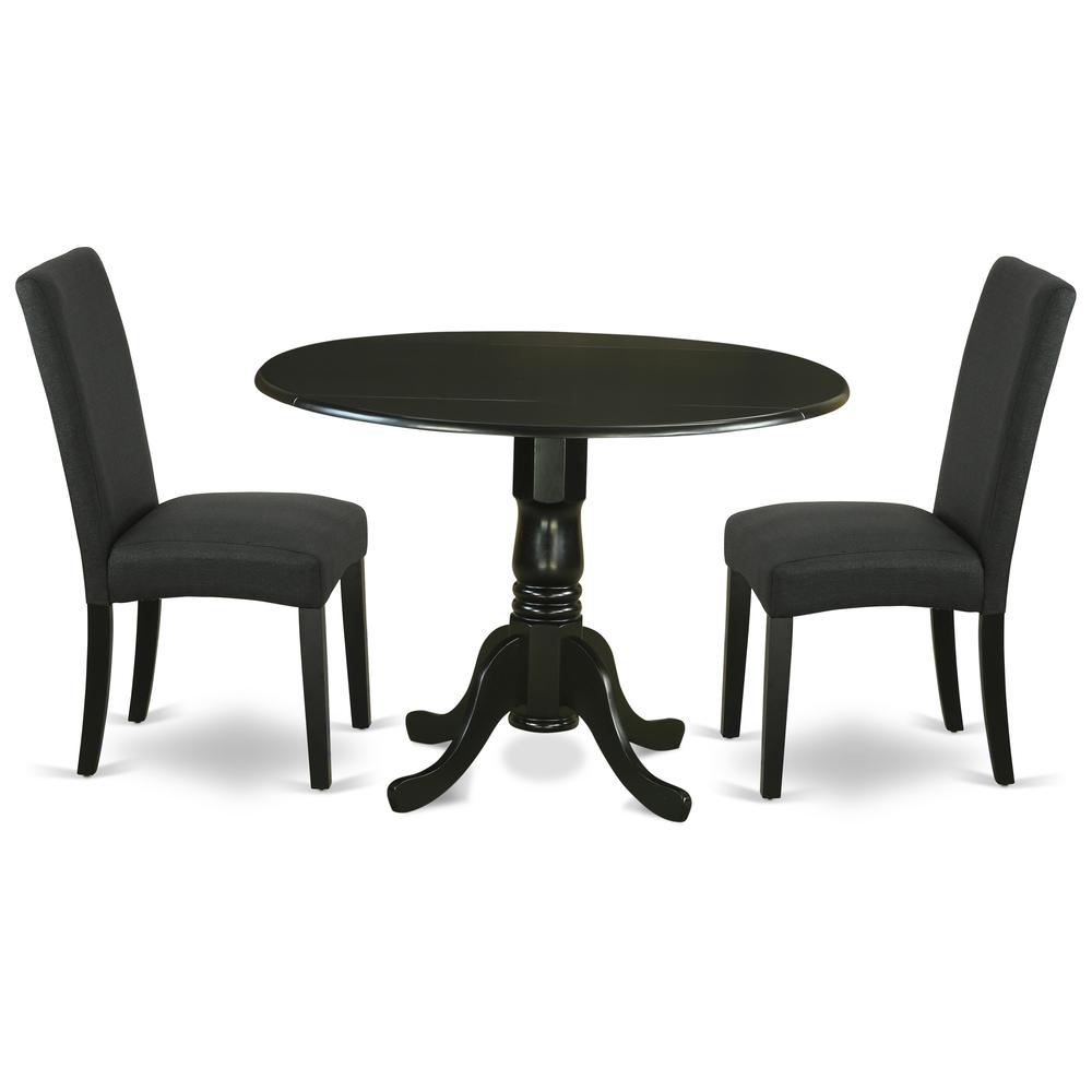 Dining Room Set Black, DLDR3-BLK-24. Picture 1