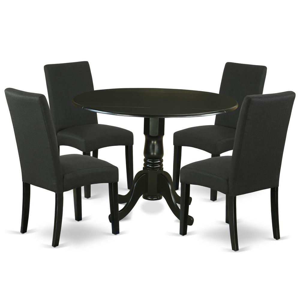 Dining Room Set Black, DLDR5-BLK-24. Picture 1
