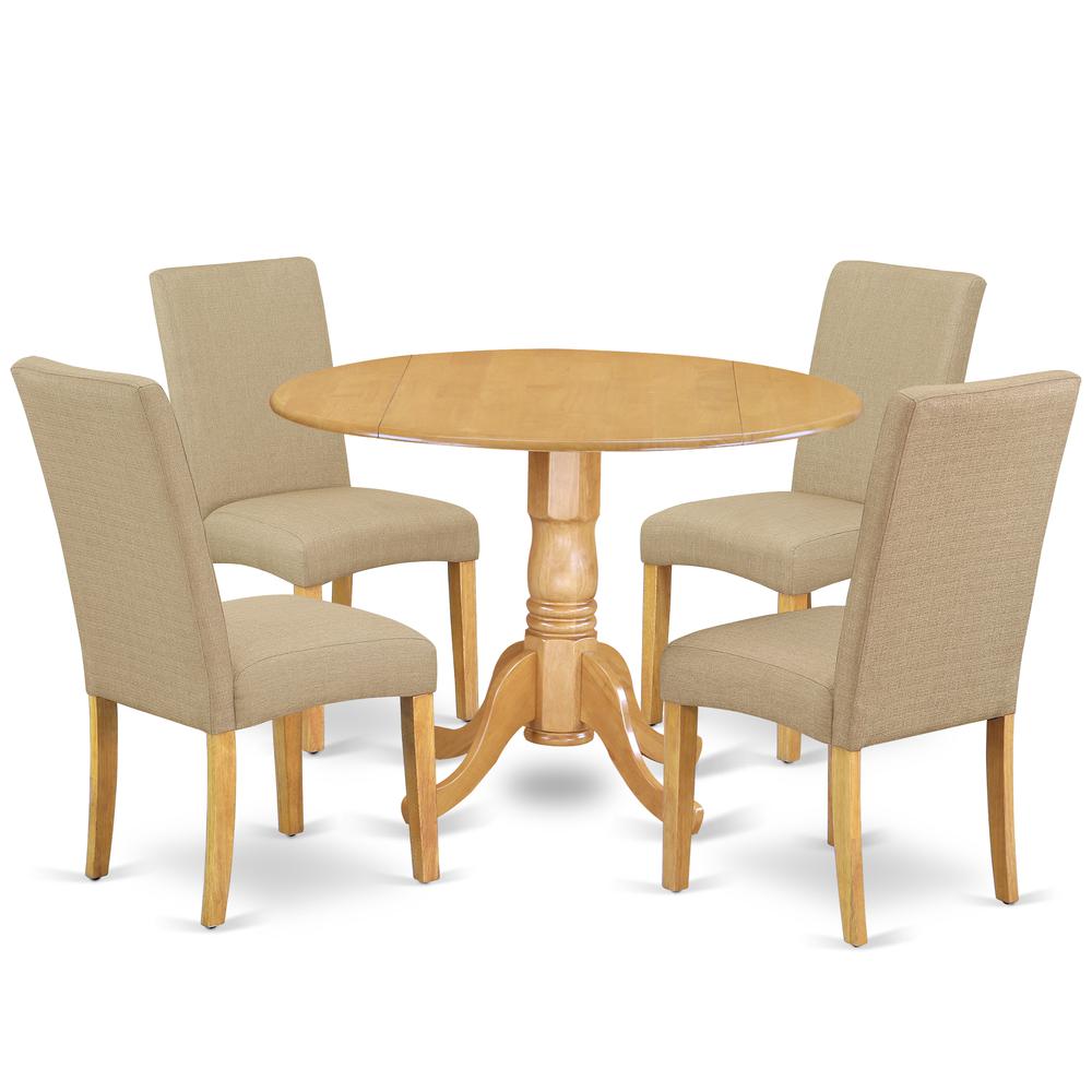 Dining Room Set Oak, DLDR5-OAK-16. Picture 1