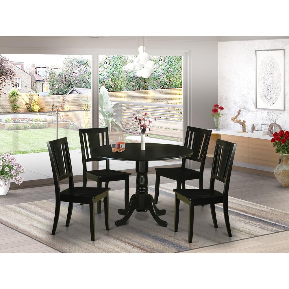 5  PC  Dining  room  set  for  4-Small  Kitchen  Table  and  4  Kitchen  Chairs. Picture 4