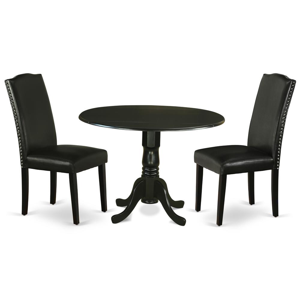 Dining Room Set Black, DLEN3-BLK-69. Picture 1