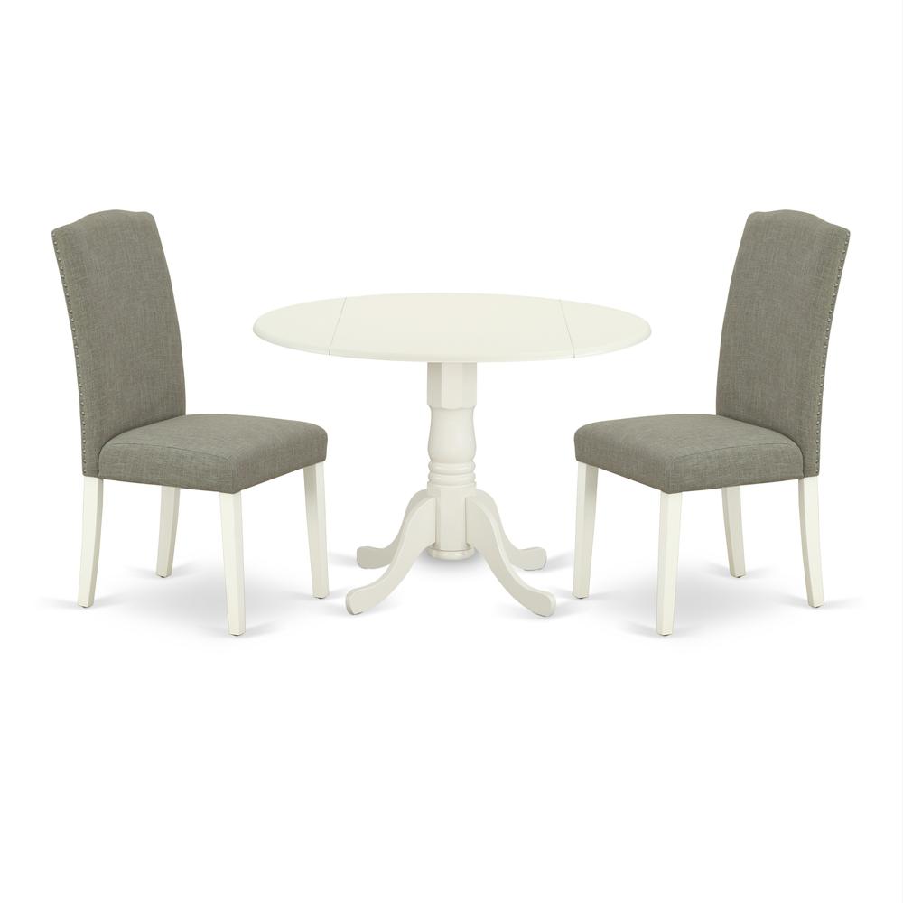 Dining Room Set Linen White, DLEN3-LWH-06. Picture 1