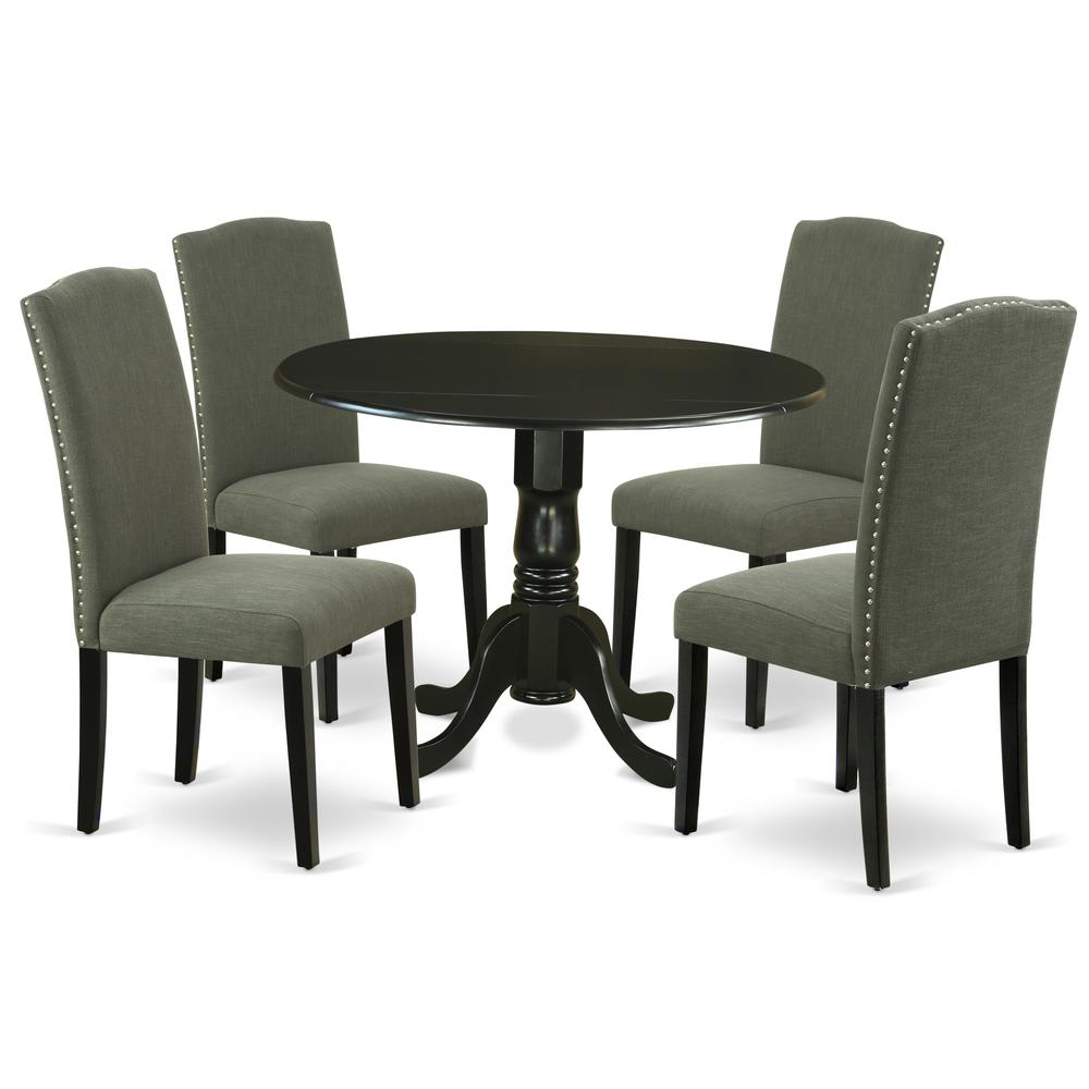 Dining Room Set Black, DLEN5-BLK-20. Picture 1