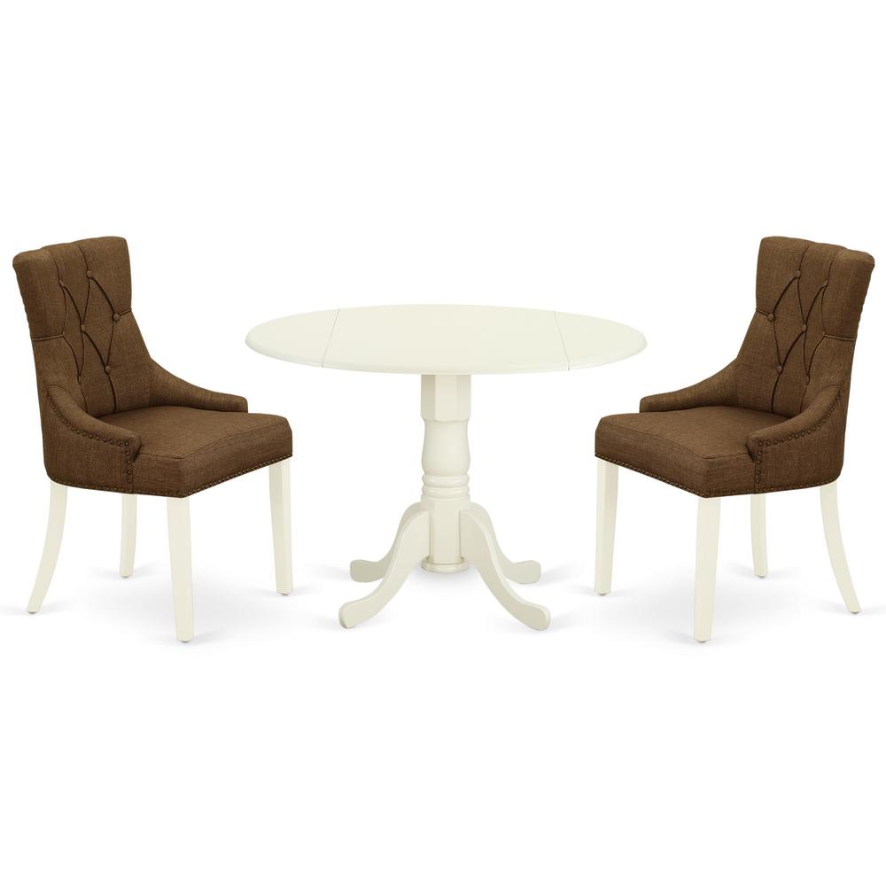 Dining Room Set Linen White, DLFR3-WHI-18. Picture 1