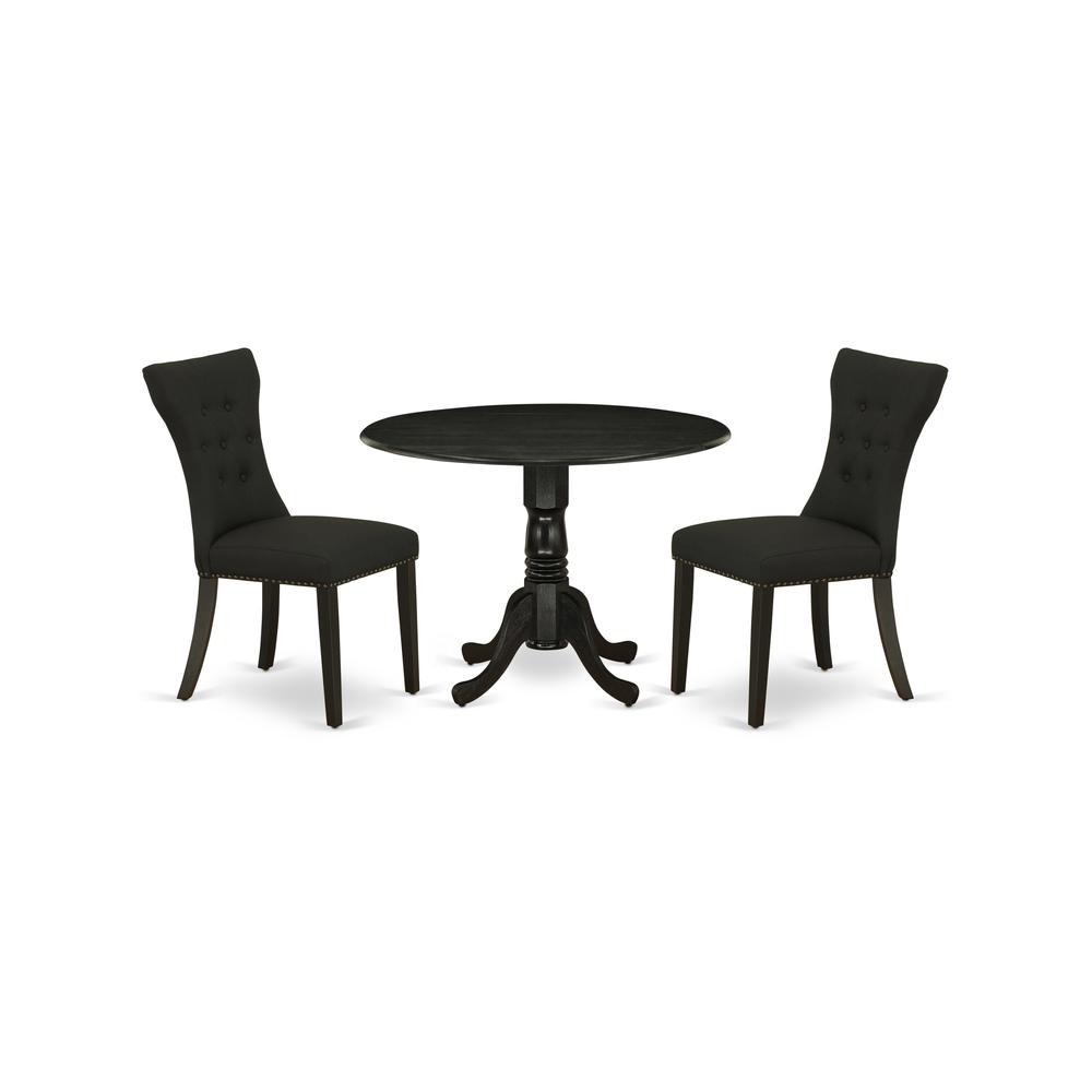 Dining Room Set Black, DLGA3-BLK-24. Picture 1