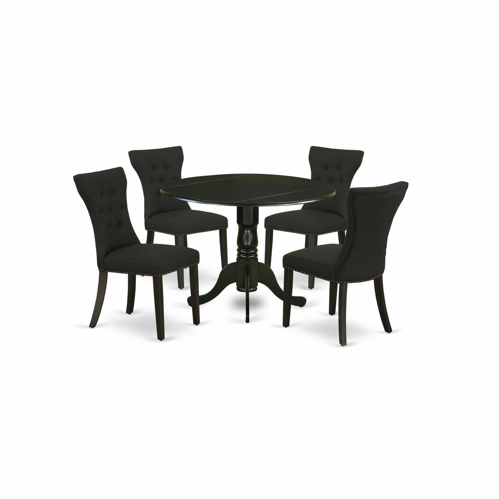 Dining Room Set Black, DLGA5-BLK-24. Picture 1