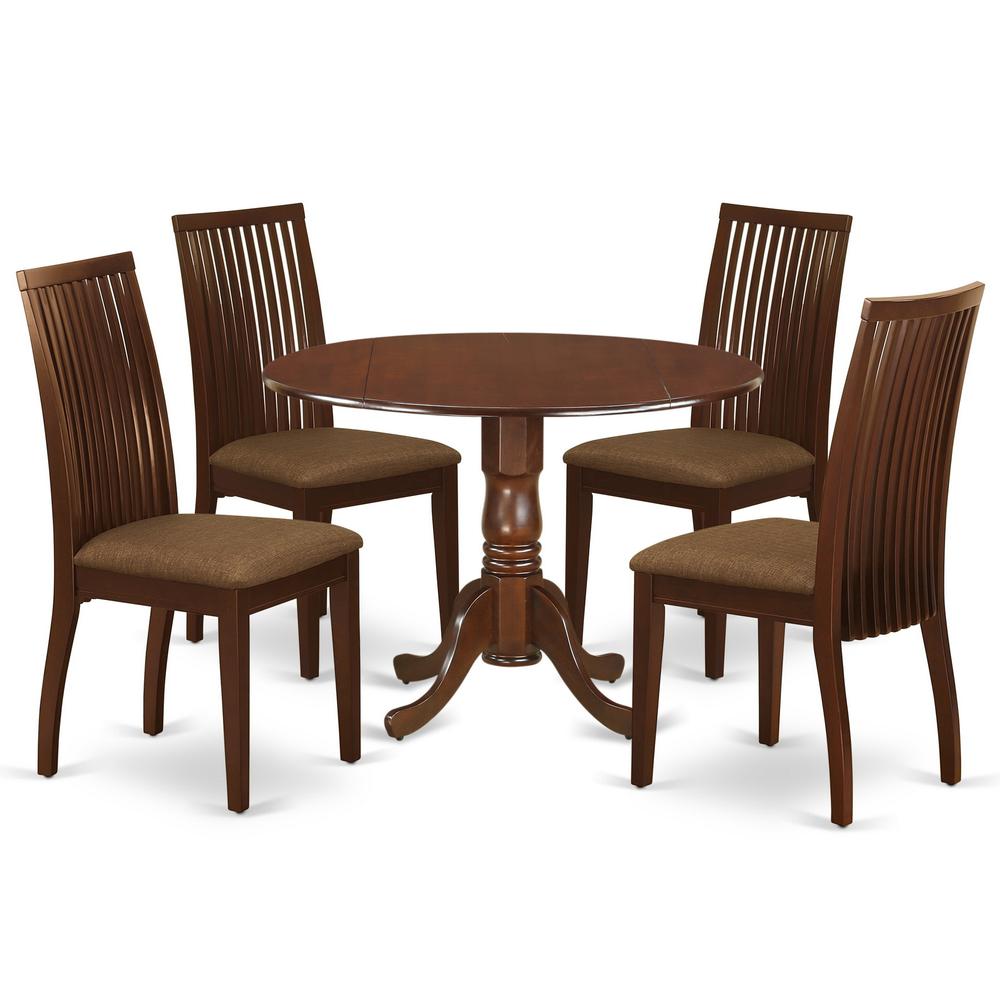 Dining Room Set Mahogany, DLIP5-MAH-C. Picture 1