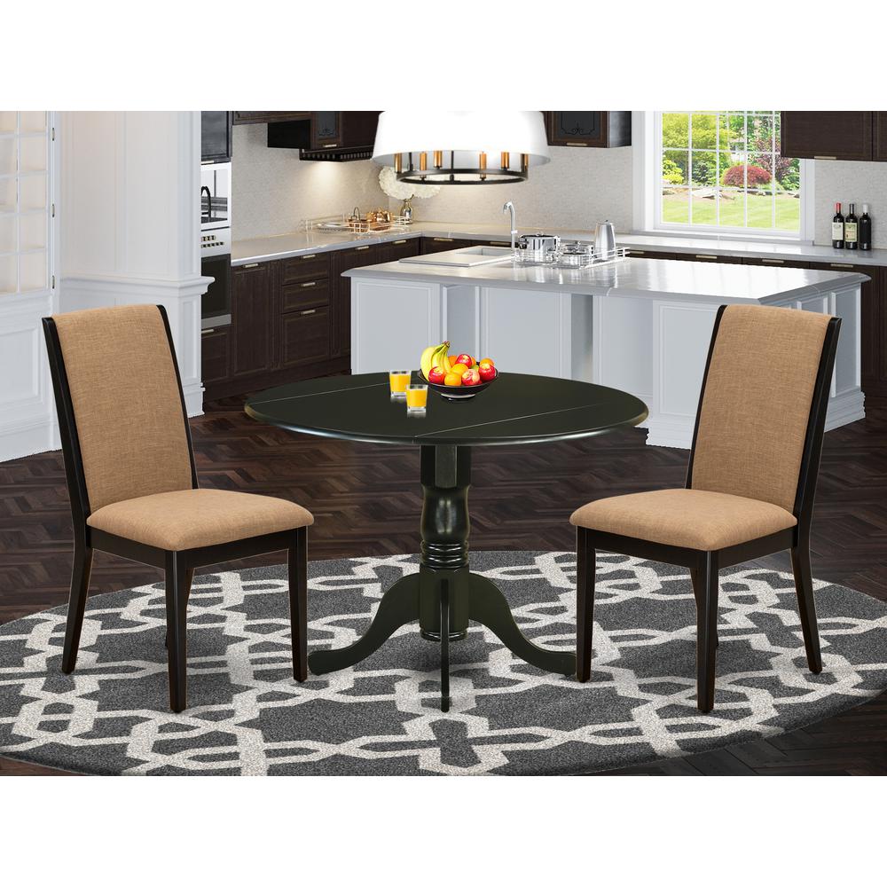 Dining Room Set Black, DLLA3-BLK-47. Picture 3