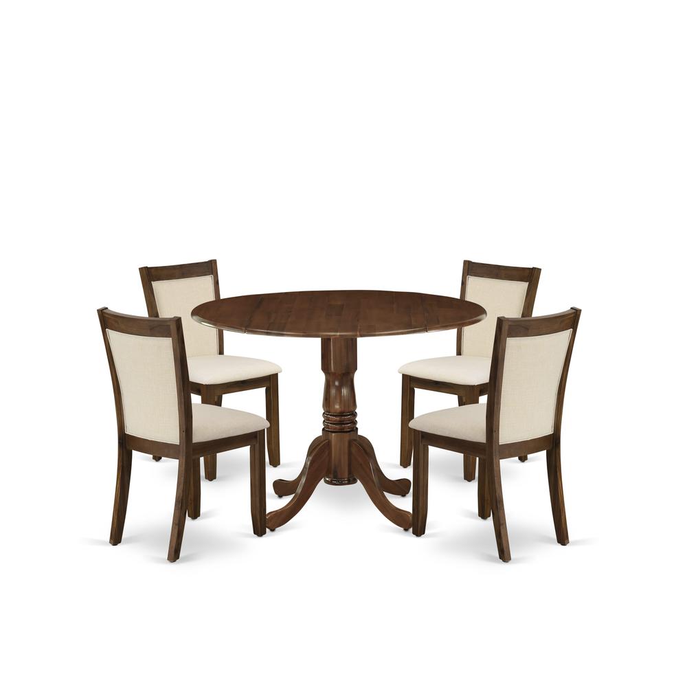 5 Pc Dining Set Includes a Round Kitchen Table and 4 Parson Chairs. Picture 6