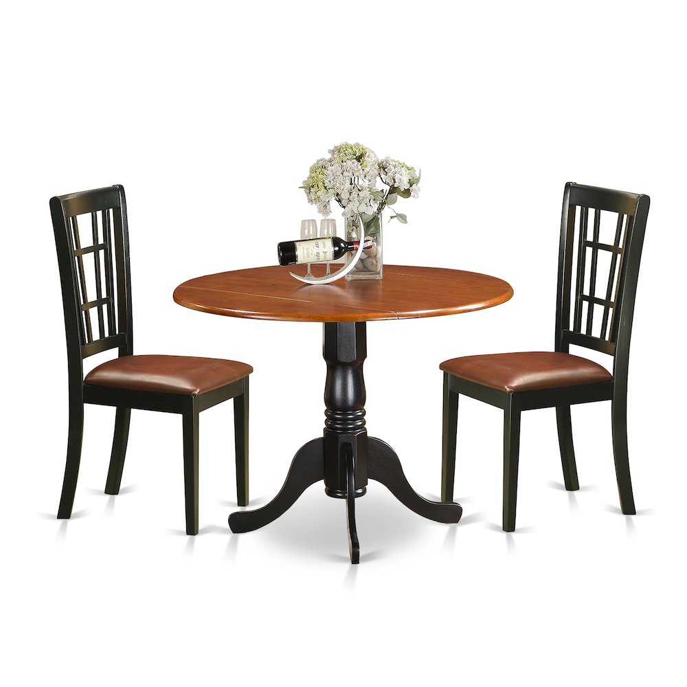 3  PC  Kitchen  Table  set-Dining  Table  and  2  Wood  Kitchen  Chairs. Picture 1