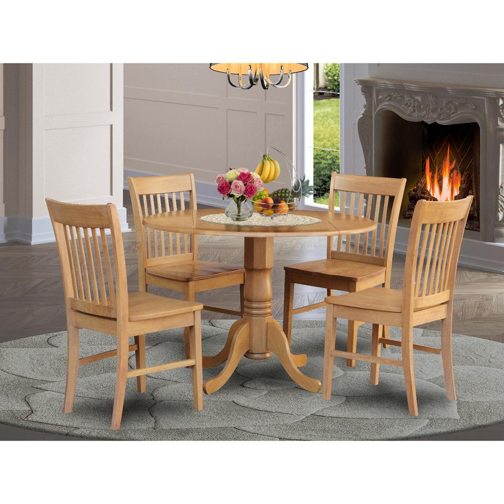 5 Pc small Kitchen Table set-round Table and 4 Dining Chairs.. Picture 4