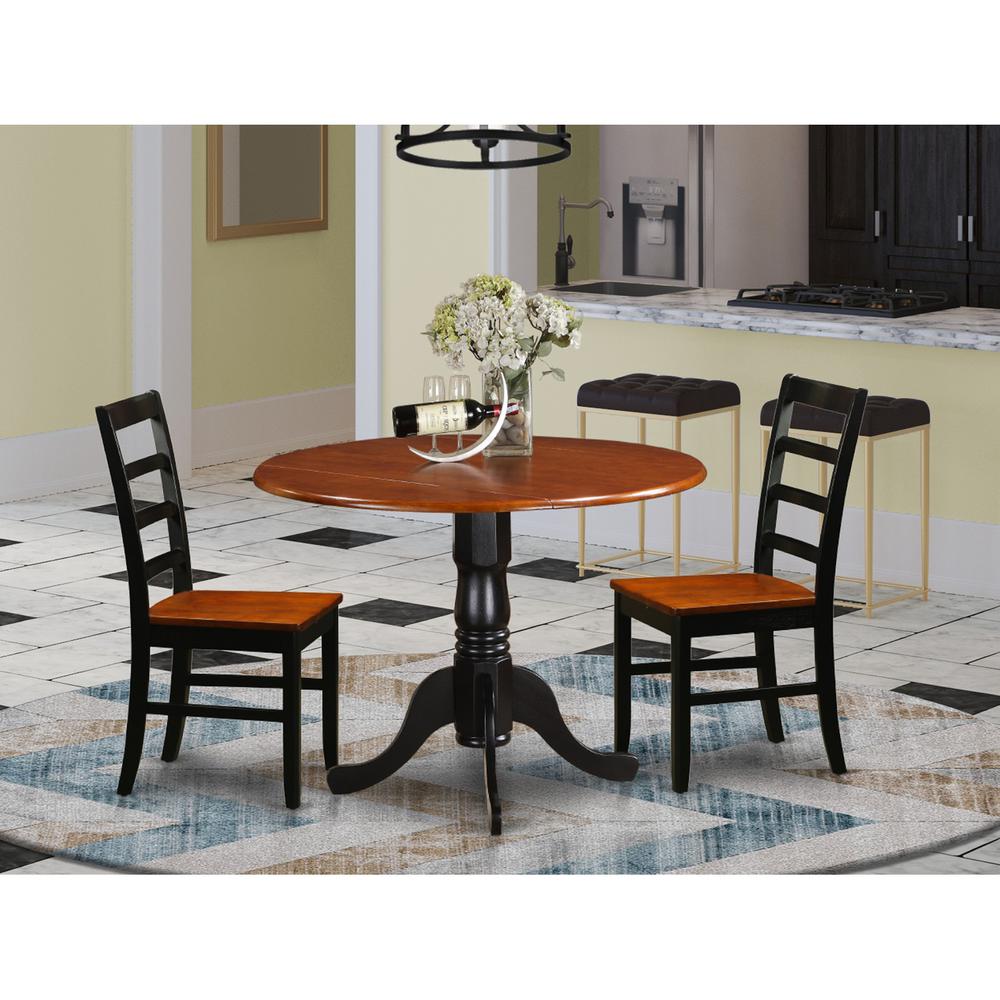 3  PC  Kitchen  Table  set-Dining  Table  and  2  Wooden  Kitchen  Chairs. Picture 1