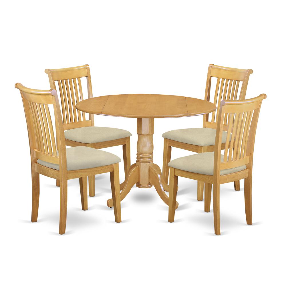 Dining Room Set Oak, DLPO5-OAK-C. Picture 1