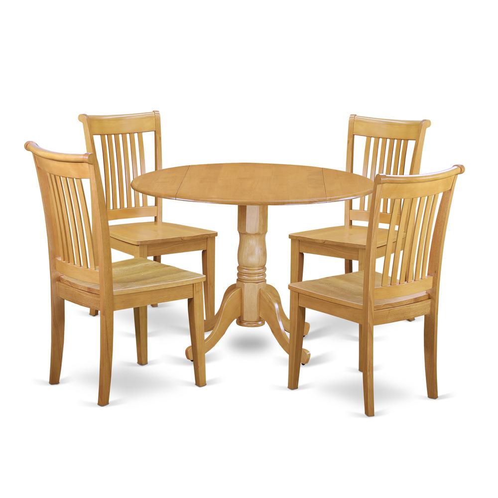 Dining Room Set Oak, DLPO5-OAK-W. Picture 1