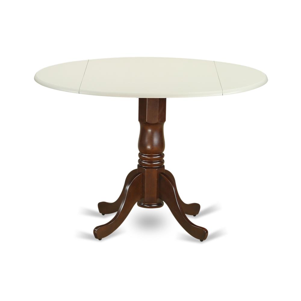 Dining Table Linen White & Mahogany, DLT-LMA-TP. Picture 1