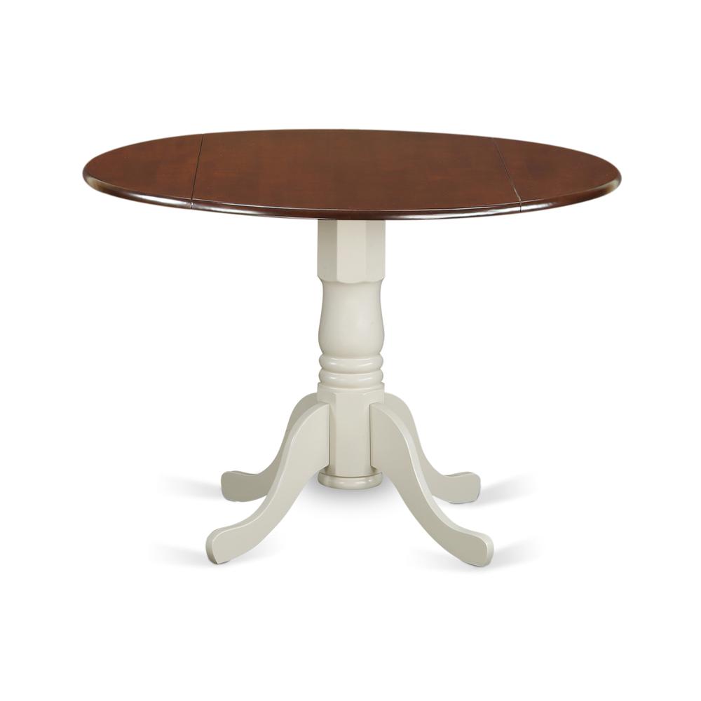 Dining Table Mahogany & Linen White, DLT-MLW-TP. Picture 1