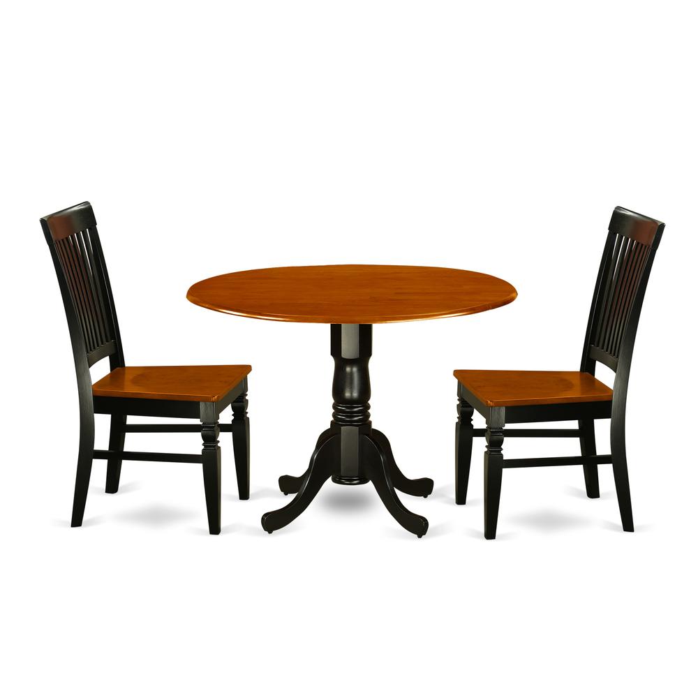 Dining Room Set Black & Cherry, DLWE3-BCH-W. Picture 1
