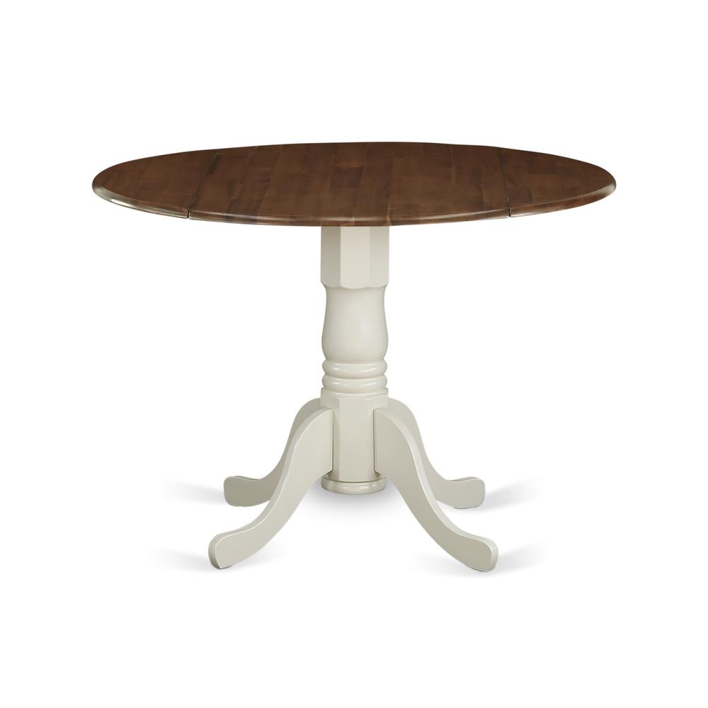 Dining Table Walnut & Linen White, DMT-WLW-TP. Picture 1