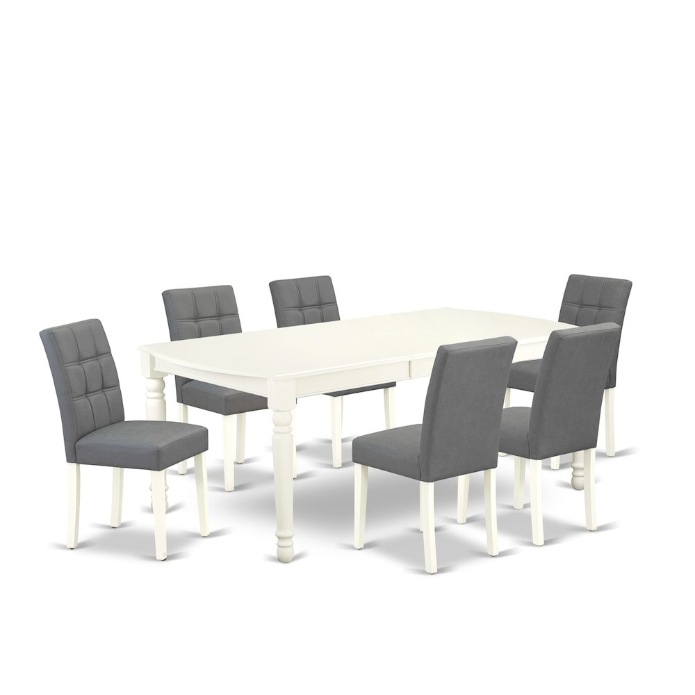 7 Piece Modern Dining Table Set. Picture 1