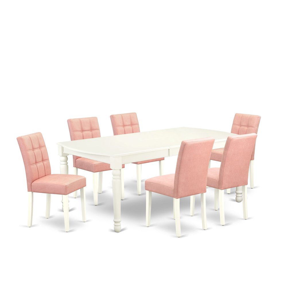 7 Piece Dinette Table Set consists A Dinner Table. Picture 1