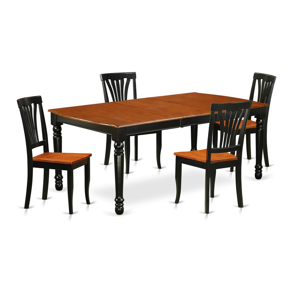 Dining Room Set Black & Cherry, DOAV5-BCH-W. Picture 1