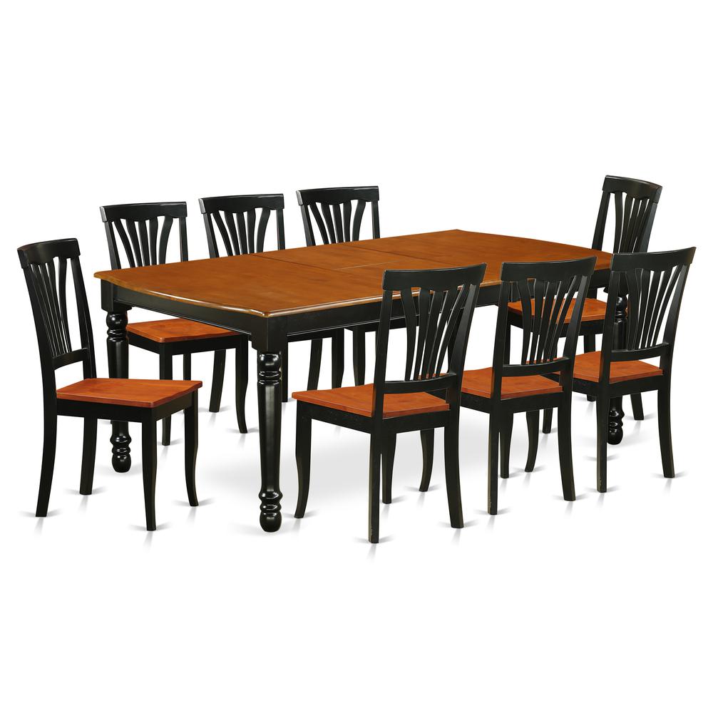 Dining Room Set Black & Cherry, DOAV9-BCH-W. Picture 1