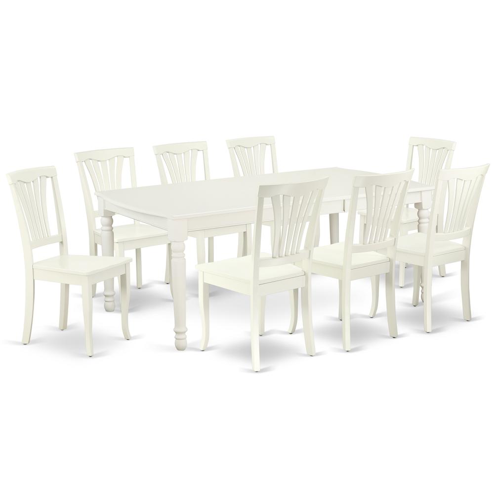 Dining Room Set Linen White, DOAV9-LWH-W. Picture 1