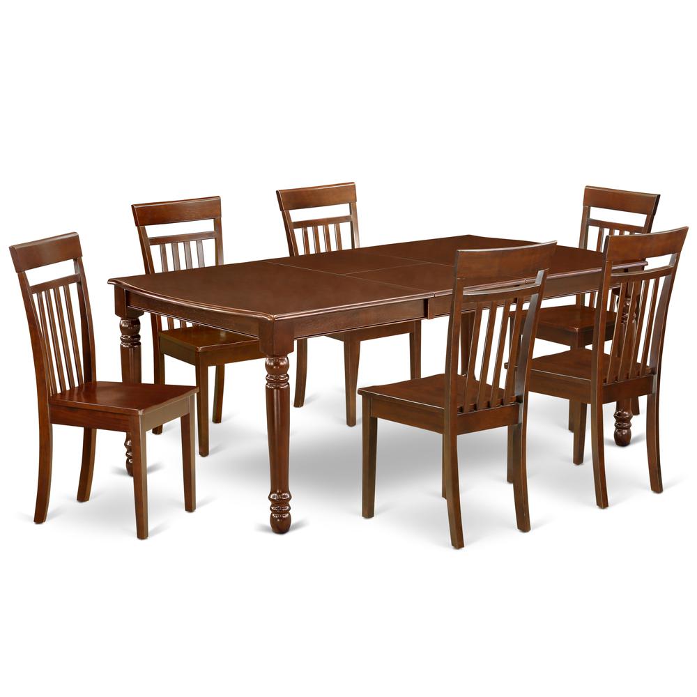 Dining Room Set Mahogany, DOCA7-MAH-W. Picture 1