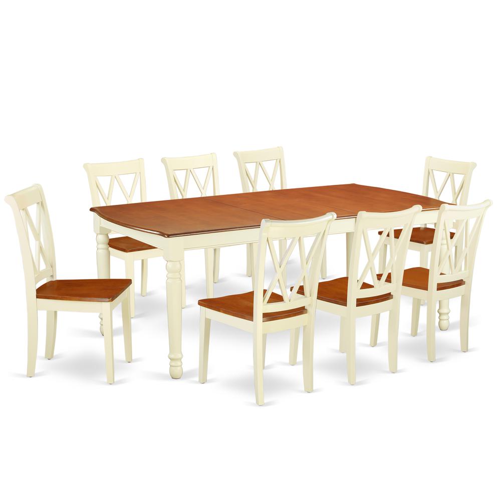 Dining Room Set Buttermilk & Cherry, DOCL9-BMK-W. Picture 1