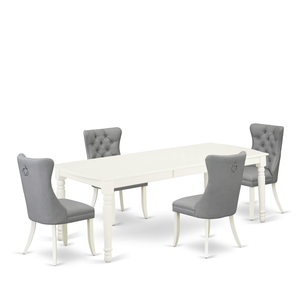 5 Piece Dining Room Table Set Contains a Rectangle Kitchen Table. Picture 1