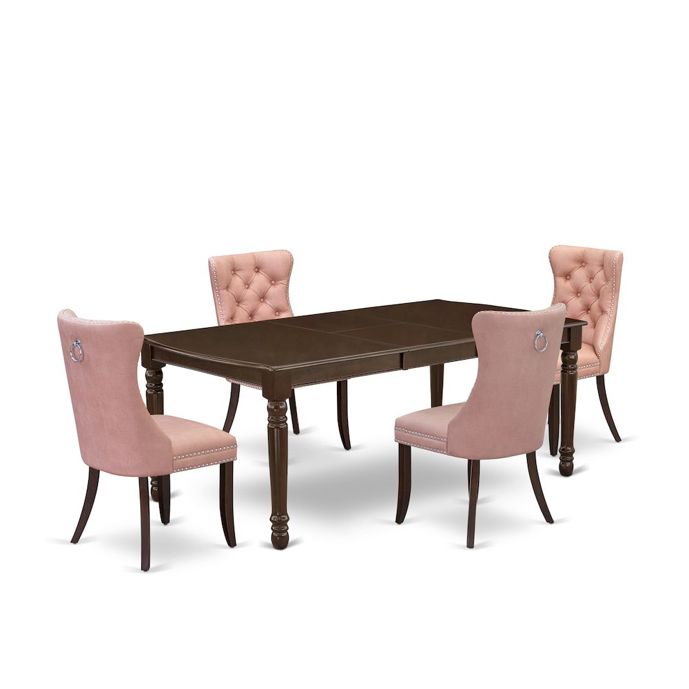 5 Piece Dining Room Set Consists of a Rectangle Wooden Table. Picture 1