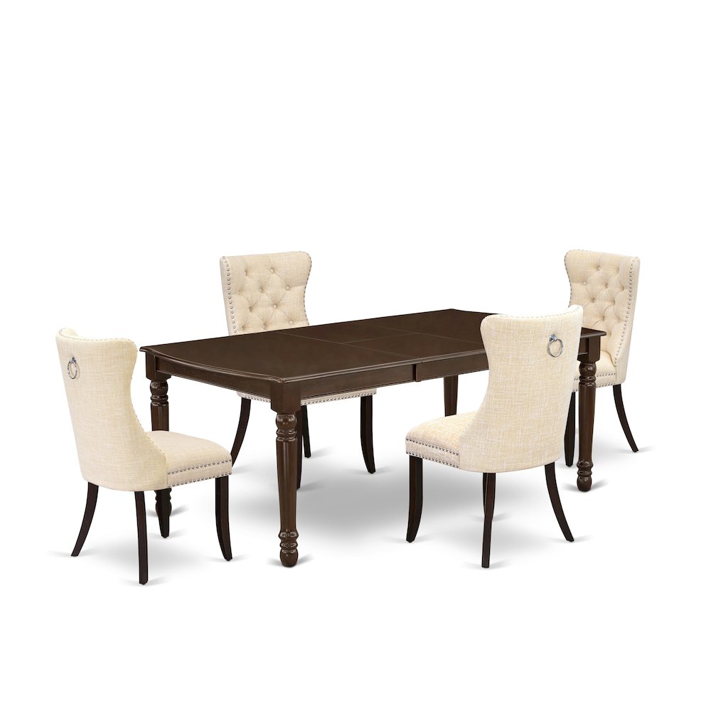 5 Piece Kitchen Table Set Consists of a Rectangle Dining Table. Picture 1