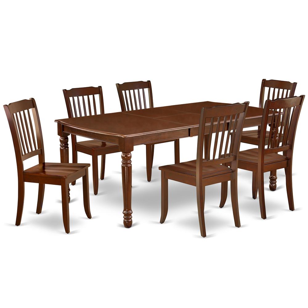 Dining Room Set Mahogany, DODA7-MAH-W. Picture 1
