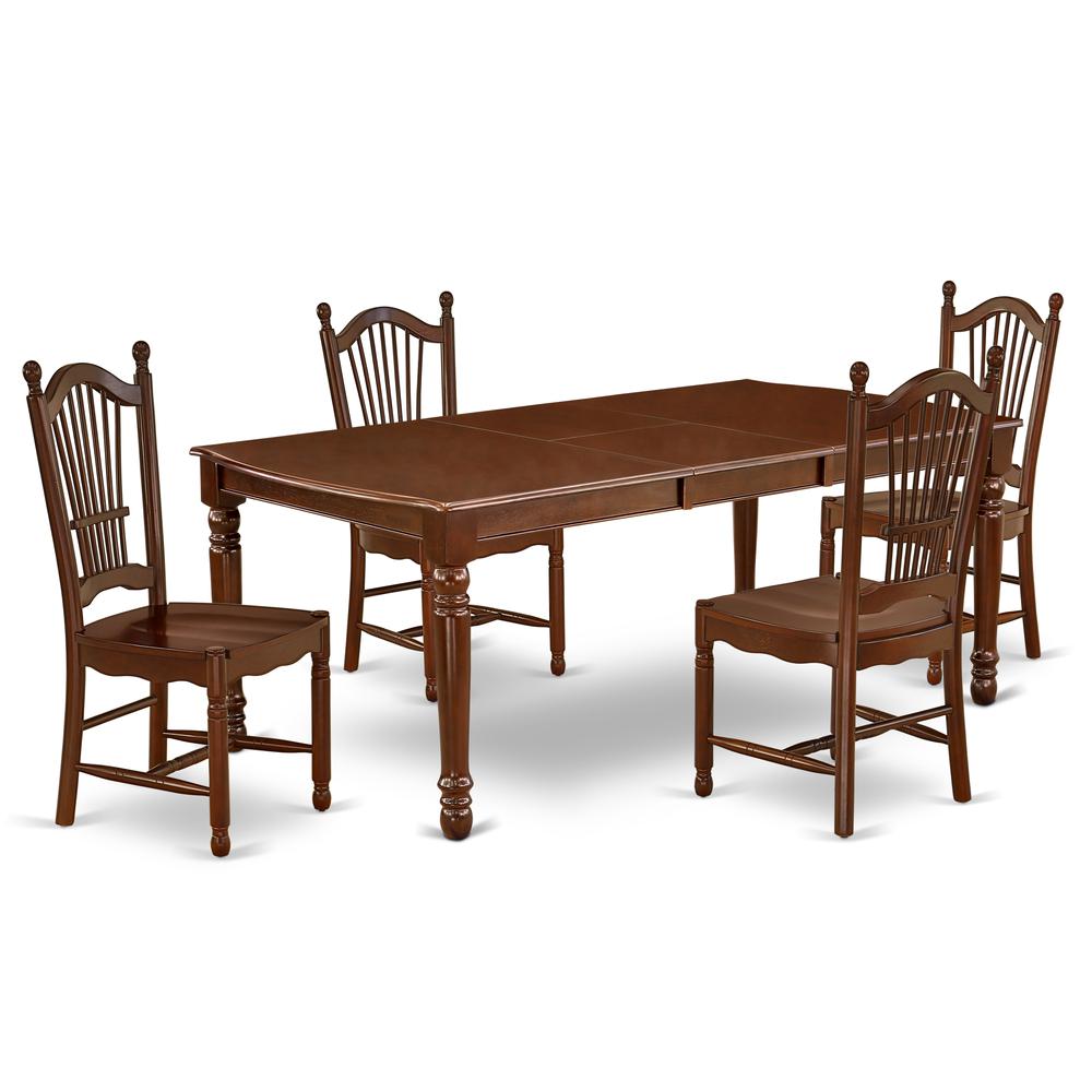 Dining Room Set Mahogany, DODO5-MAH-W. Picture 1