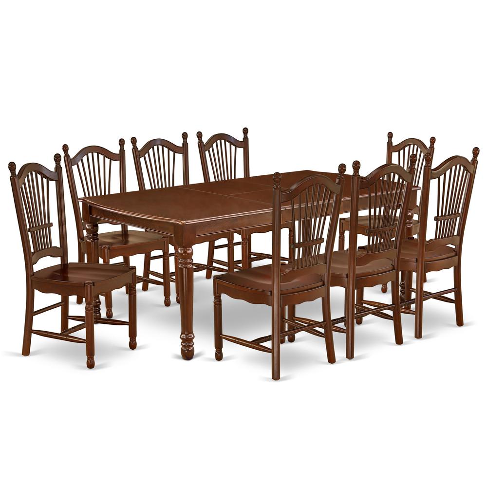 Dining Room Set Mahogany, DODO9-MAH-W. Picture 1