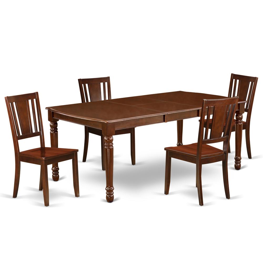 Dining Room Set Mahogany, DODU5-MAH-W. Picture 1