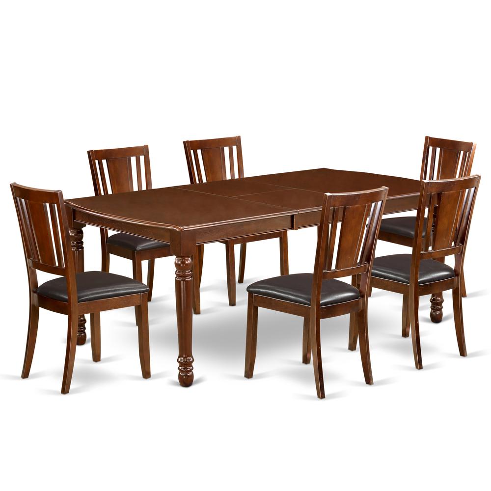 Dining Room Set Mahogany, DODU7-MAH-LC. Picture 1