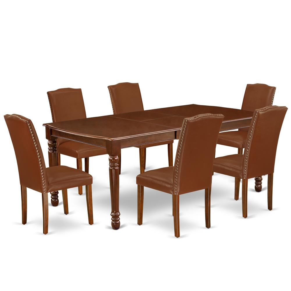 Dining Room Set Mahogany, DOEN7-MAH-66. Picture 1