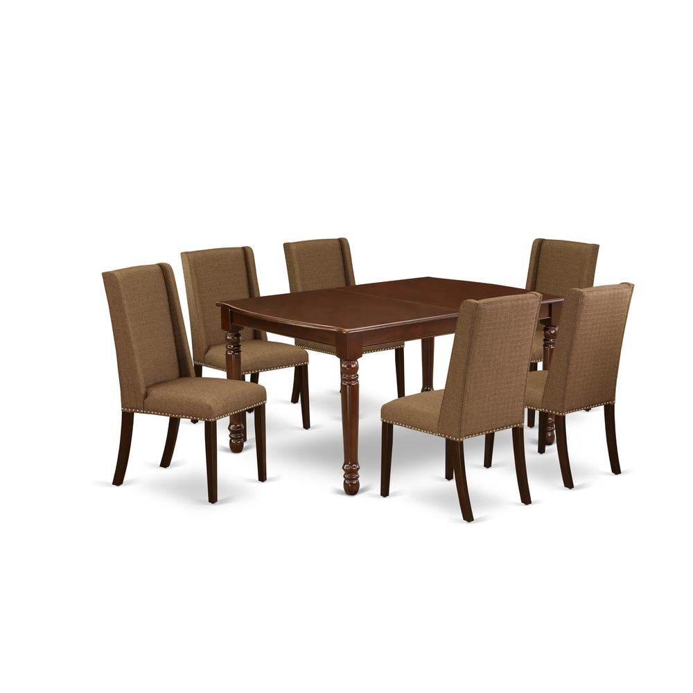 Dining Room Set Mahogany, DOFL7-MAH-18. Picture 1
