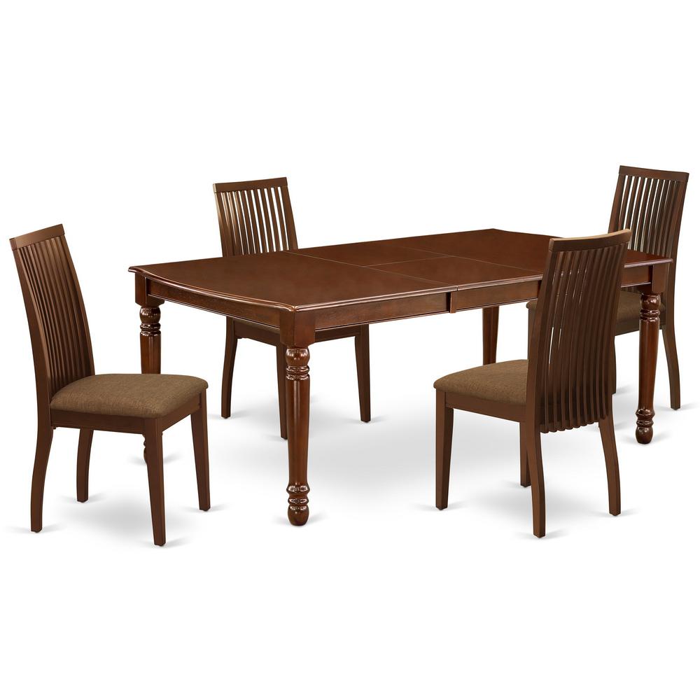 Dining Room Set Mahogany, DOIP5-MAH-C. Picture 1