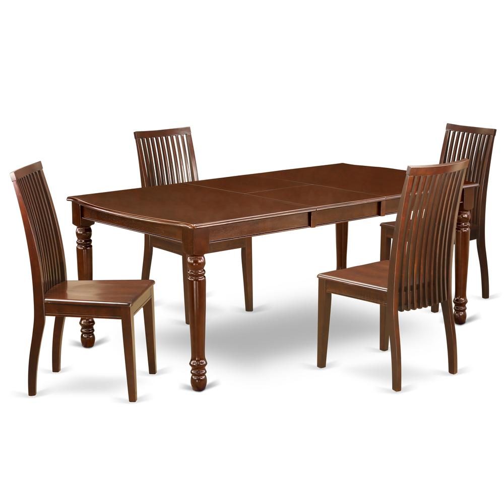 Dining Room Set Mahogany, DOIP5-MAH-W. Picture 1