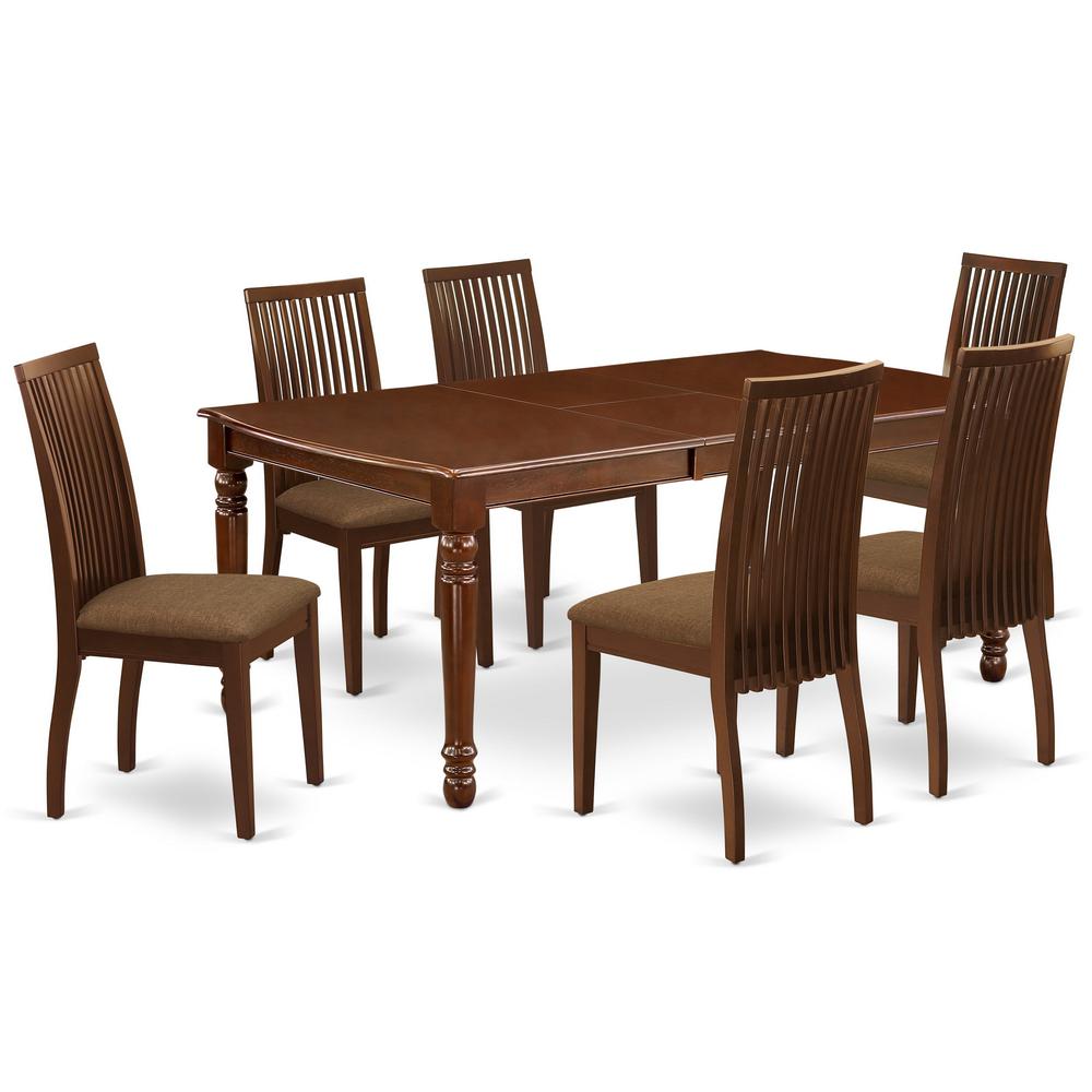 Dining Room Set Mahogany, DOIP7-MAH-C. Picture 1