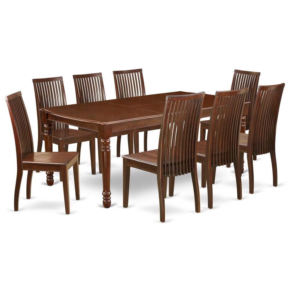 Dining Room Set Mahogany, DOIP9-MAH-W. Picture 1