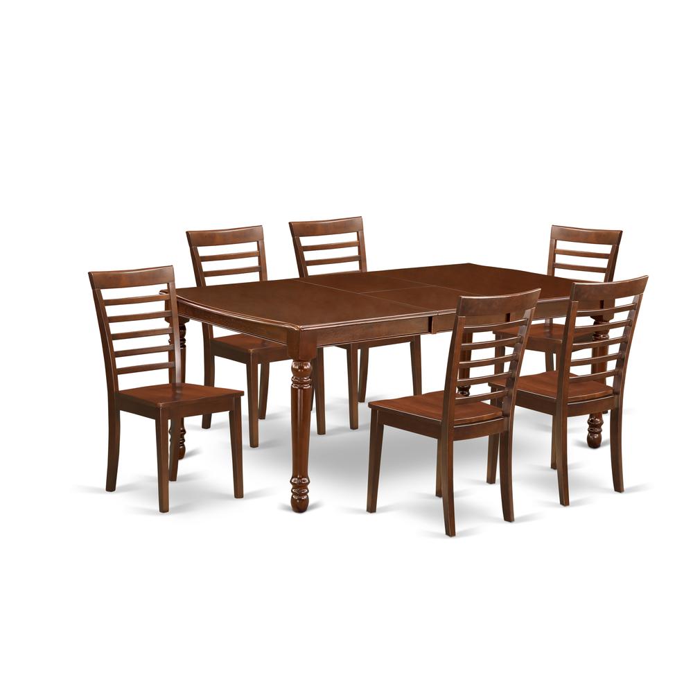 Dining Room Set Mahogany, DOML7-MAH-W. Picture 1
