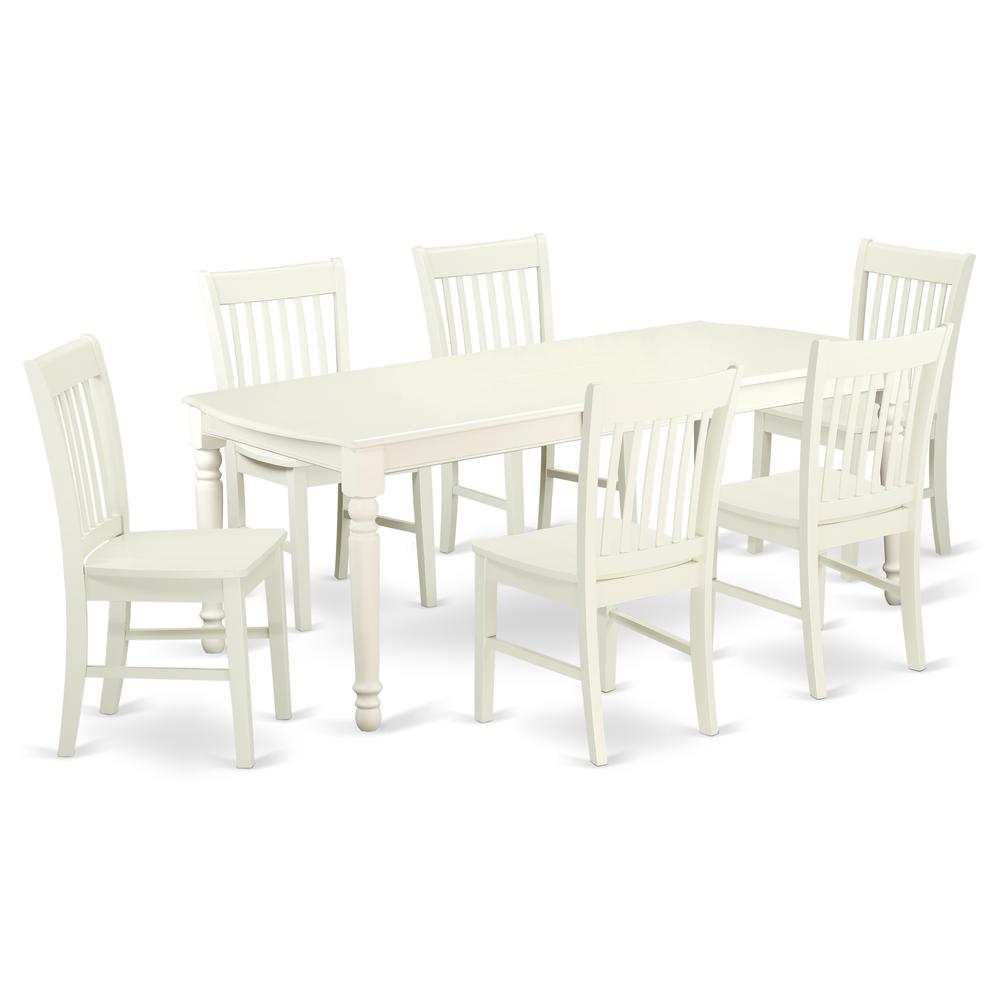 Dining Room Set Linen White, DONO7-LWH-W. Picture 1