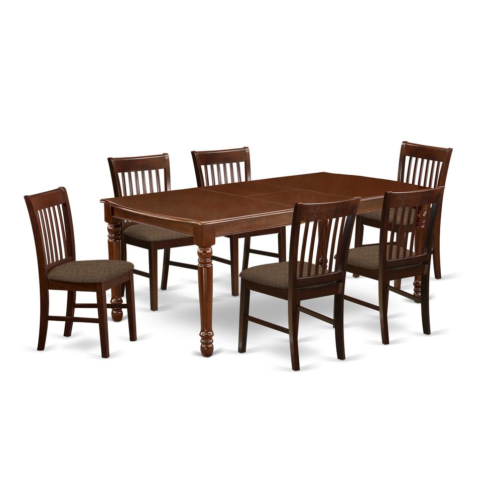 Dining Room Set Mahogany, DONO7-MAH-C. Picture 1