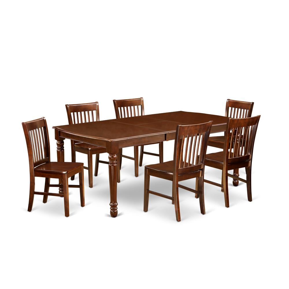 Dining Room Set Mahogany, DONO7-MAH-W. Picture 1