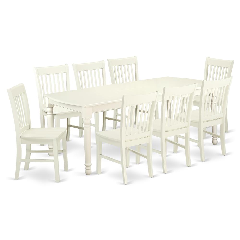 Dining Room Set Linen White, DONO9-LWH-W. Picture 1