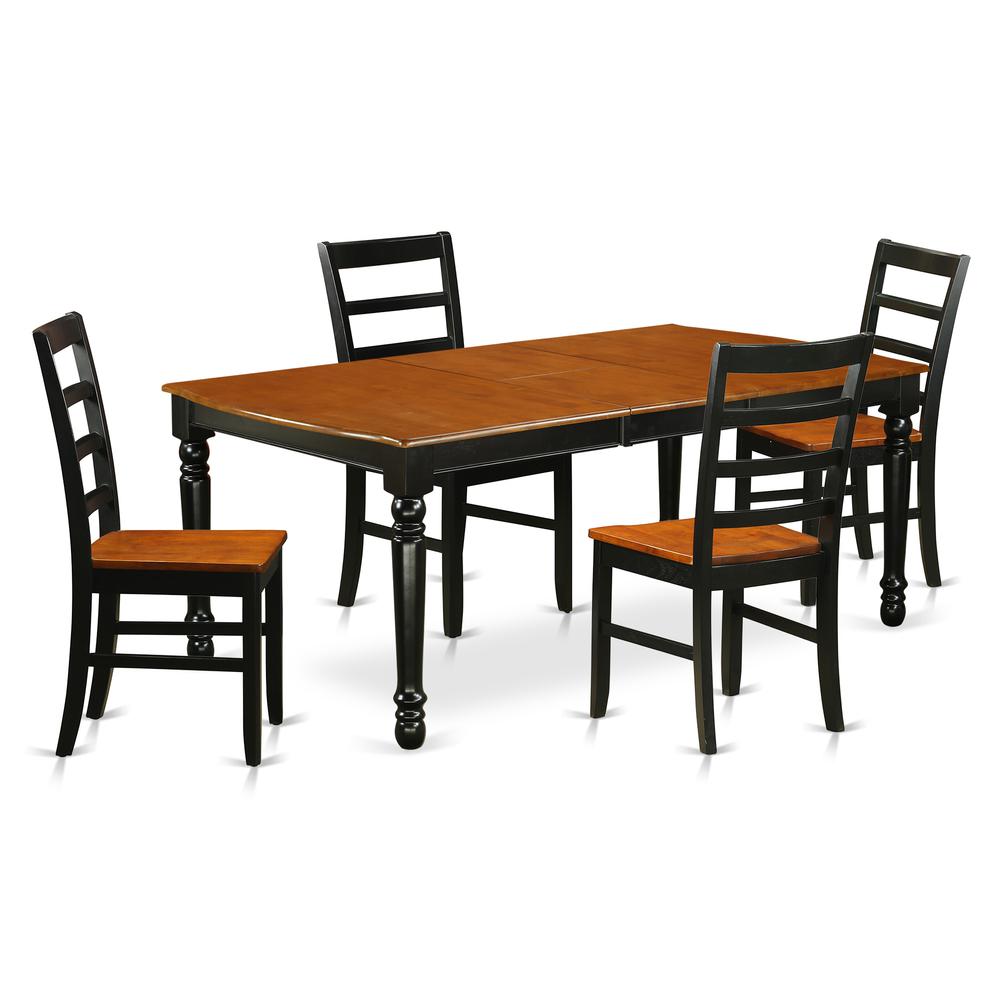 Dining Room Set Black & Cherry, DOPF5-BCH-W. Picture 1
